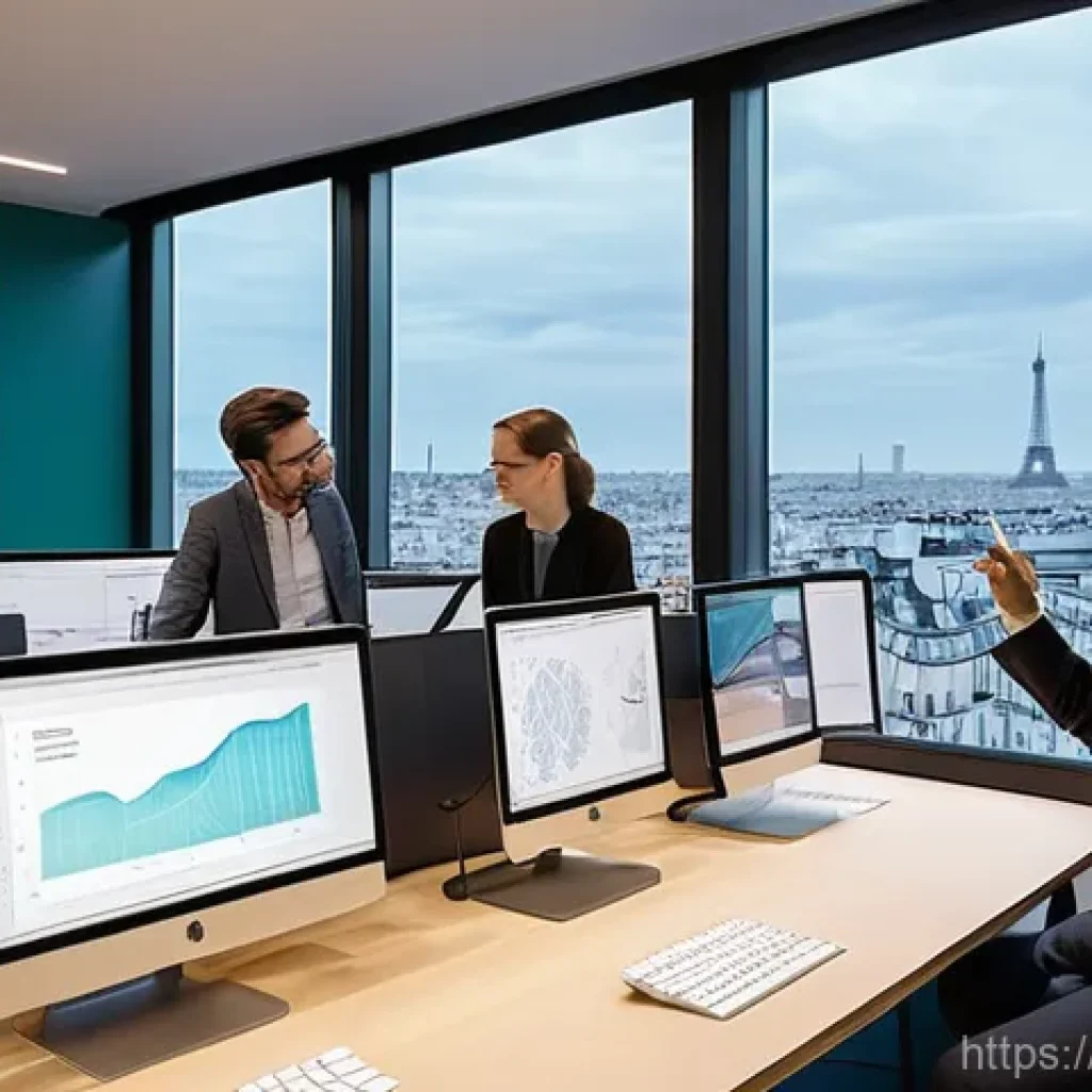 규제요원의 동료 관계 구축 방법 - **Prompt 1: Bridging Innovation and Regulation in a French Tech Hub**
    "A vibrant, modern open-pl...