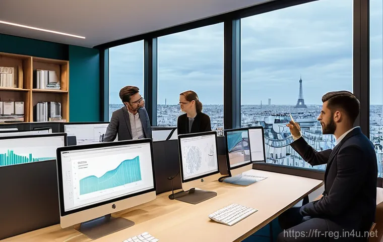 규제요원의 동료 관계 구축 방법 - **Prompt 1: Bridging Innovation and Regulation in a French Tech Hub**
    "A vibrant, modern open-pl...